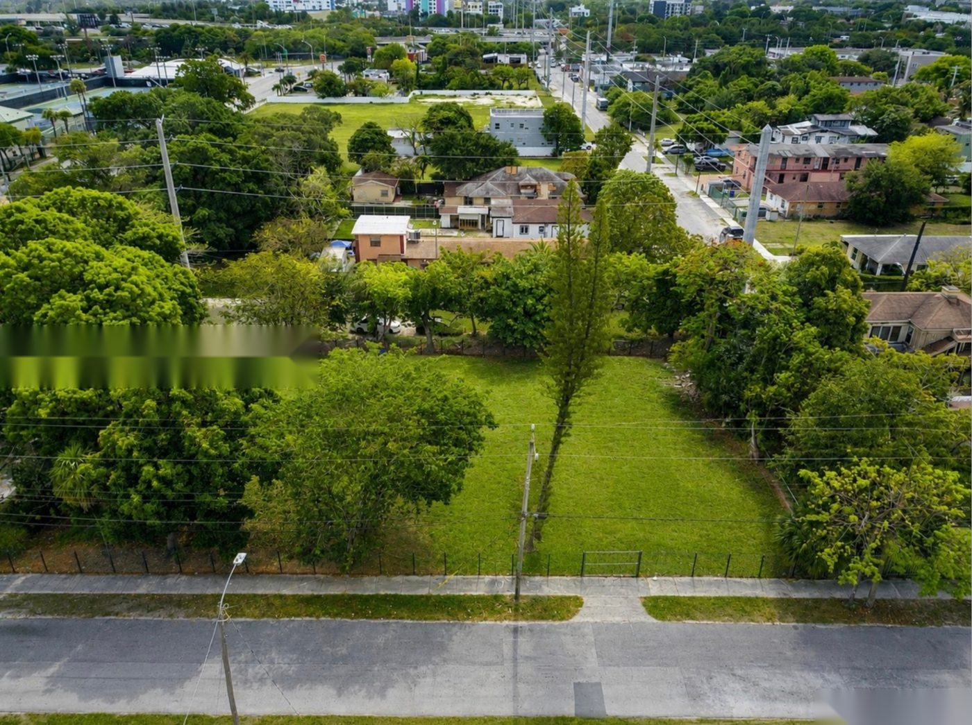 Street frontage of the lot
