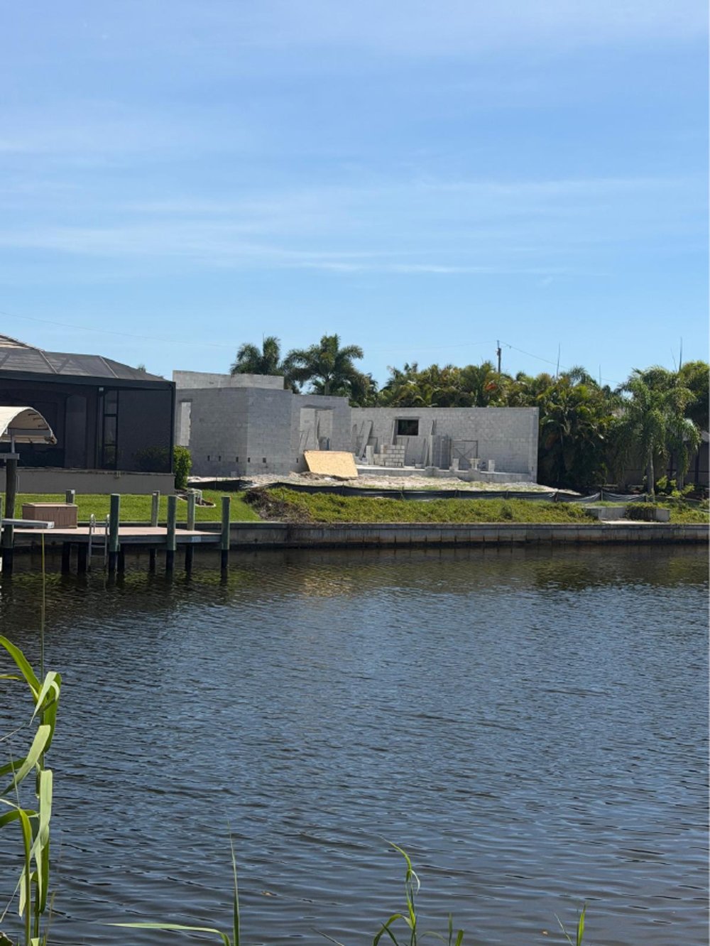 Cape Coral waterfront residence under construction